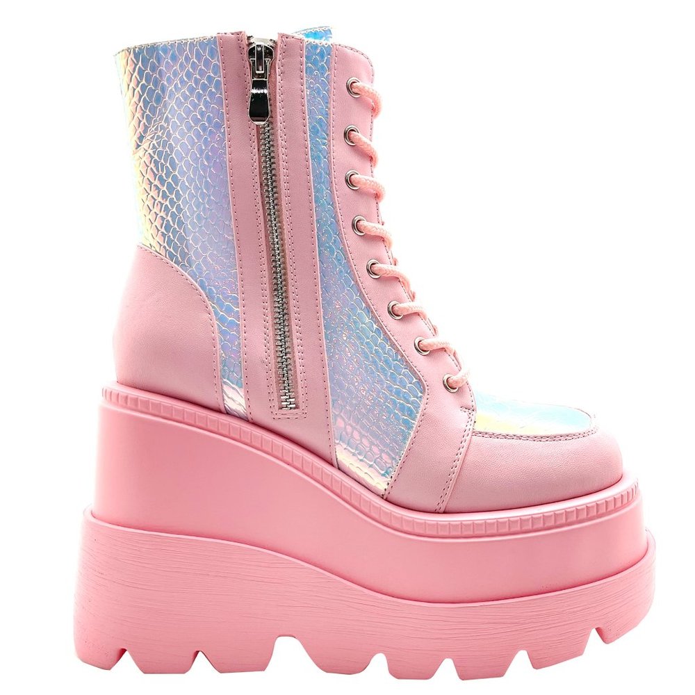 Cape Robbin X LASR Exclusive RADIO Pink Poison Pink Platform Boots
